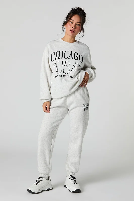 Destination Embroidered Fleece Jogger