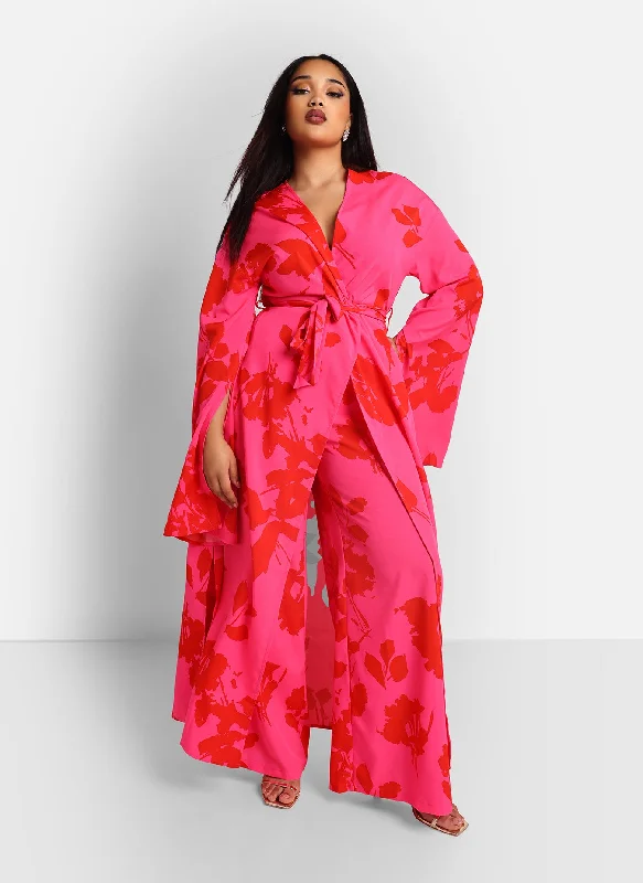 Carissa Floral Print Belted Duster