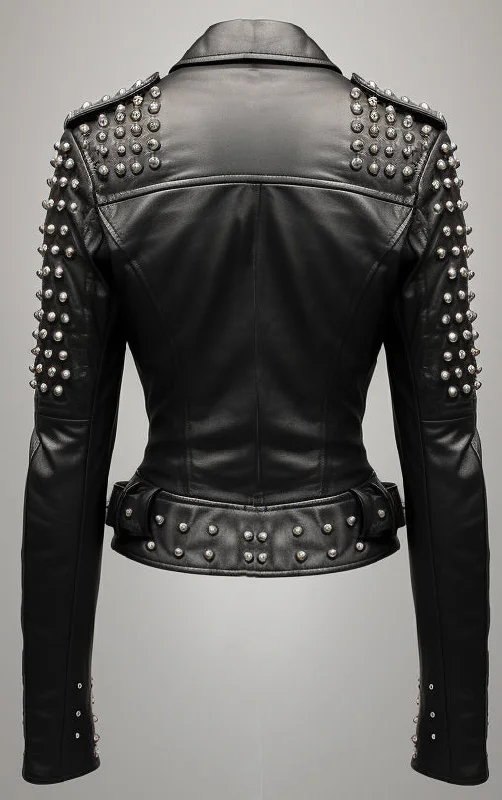 Ella Women Real Black Leather Jacket