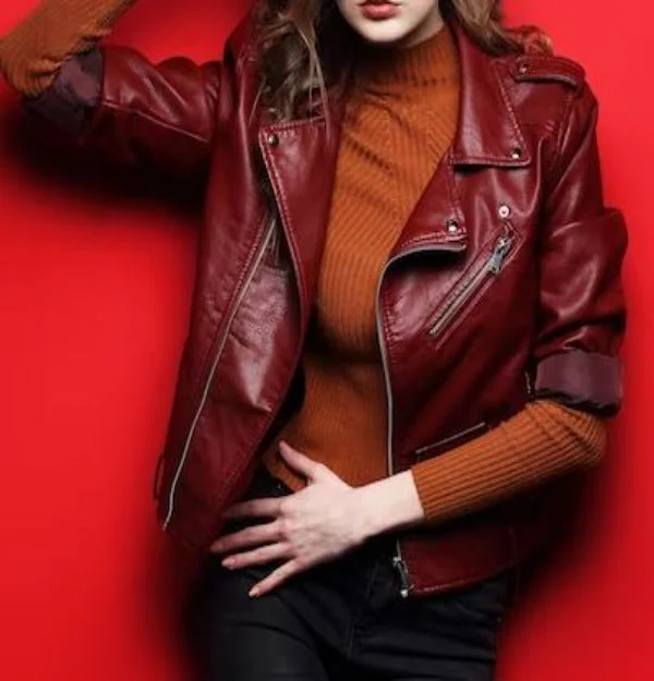 Erica Red Leather Jacket