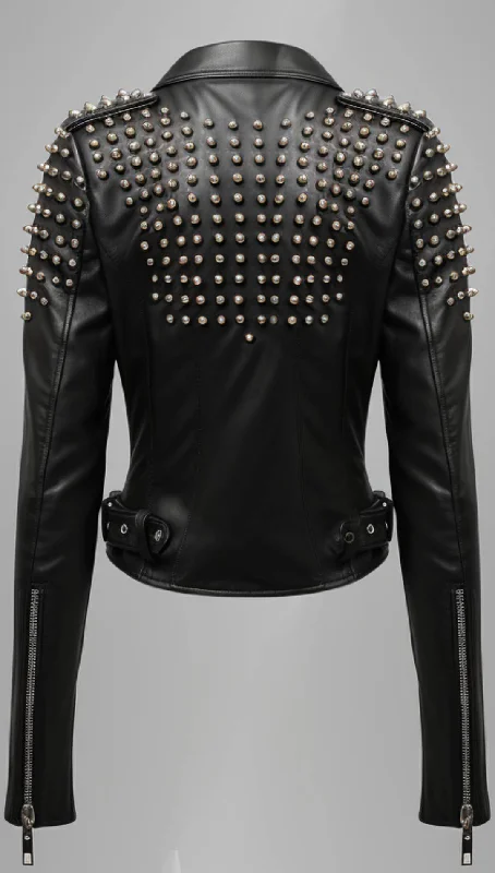 Gemma Black Biker Leather Jacket