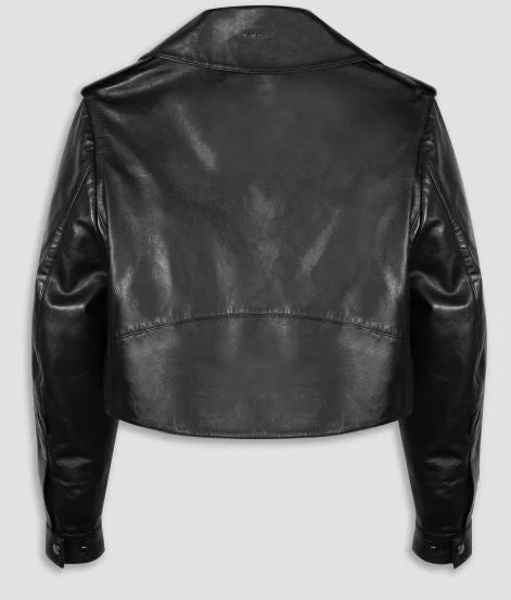 Isabella Black Biker Women Leather Jacket