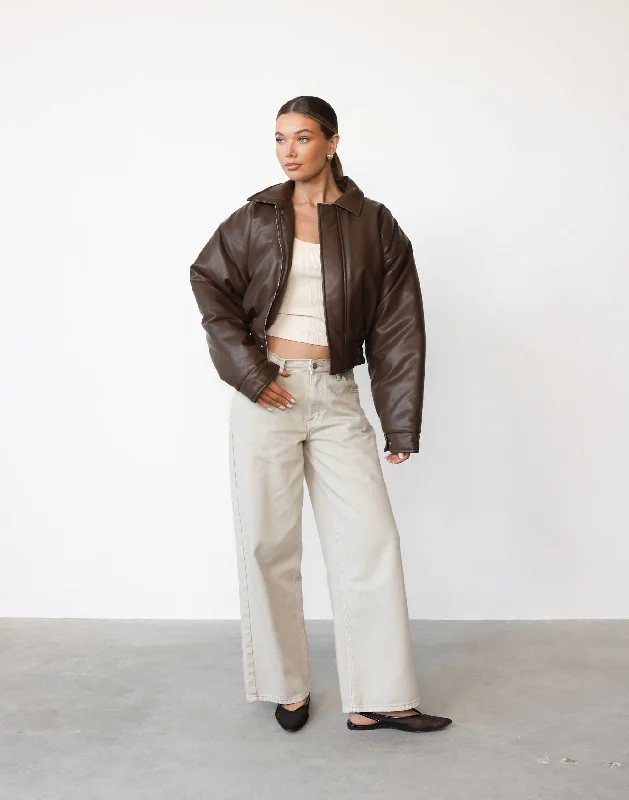 Paloma Bomber Jacket (Chocolate)