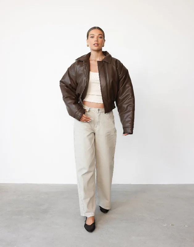 Paloma Bomber Jacket (Chocolate)