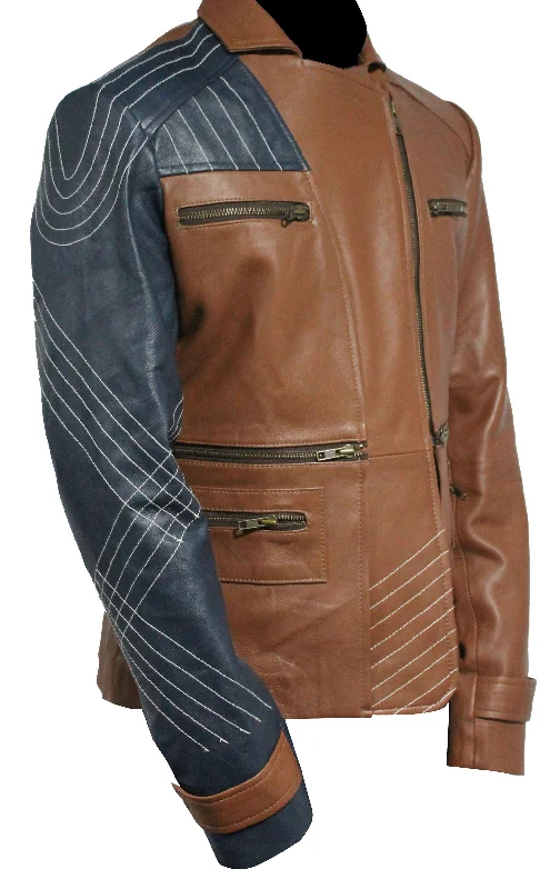 Women Leather Jacket - Brown