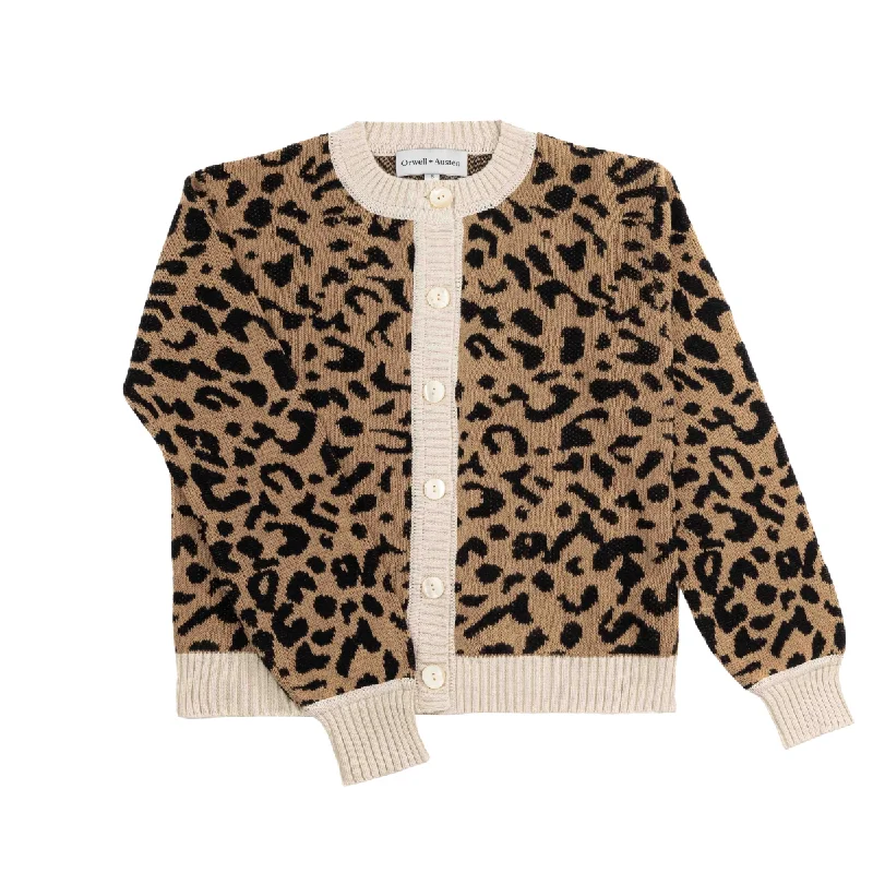 Leopard Print Cotton Cardigan