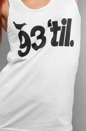 Hieroglyphics X Adapt :: 93 'til (Women's White Tank Top)