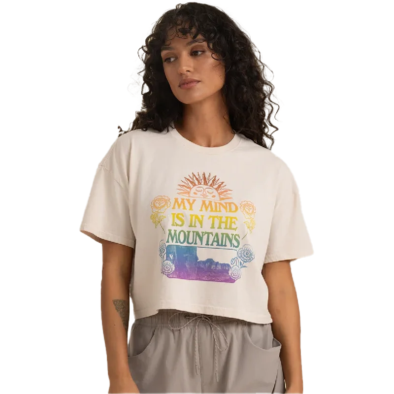 Women Mountian Cropped Boxy Tee