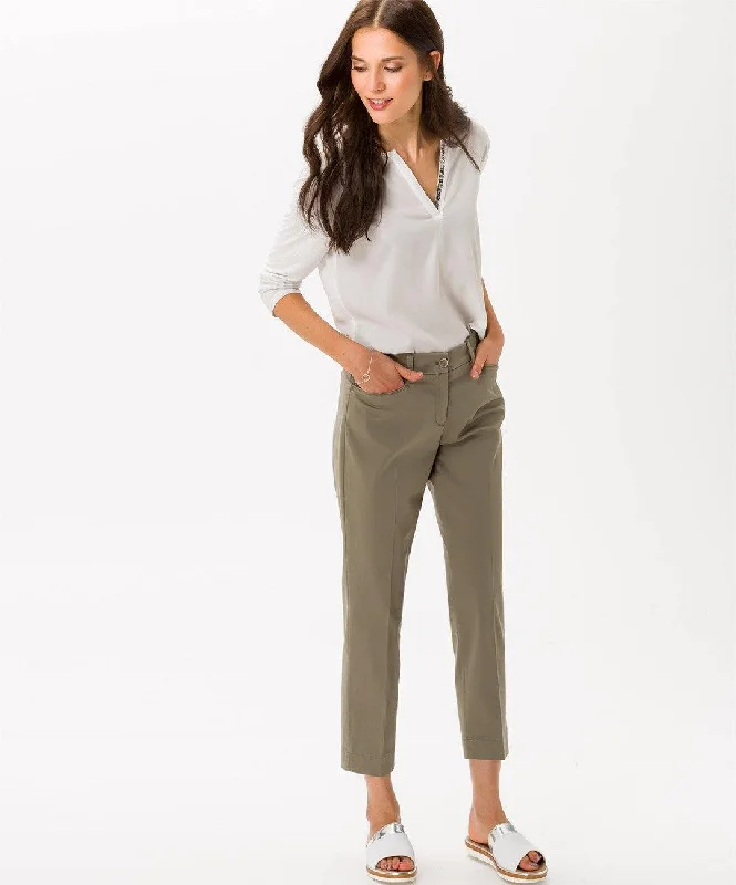 BRAX - Mara Sun - Pantalon capri de coton satin