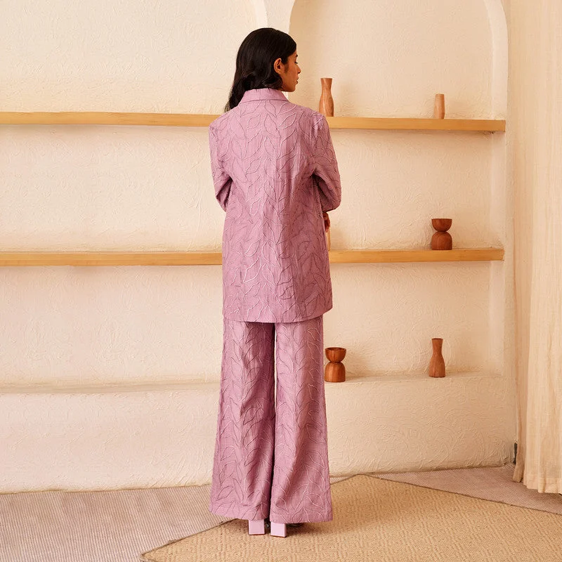 Cotton Chanderi Trousers | Lavender