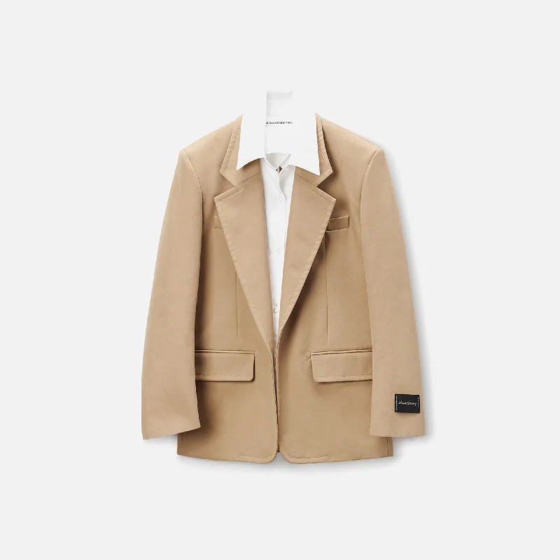 Alexander Wang Prestyled Oversized Boxy Blazer - Chino