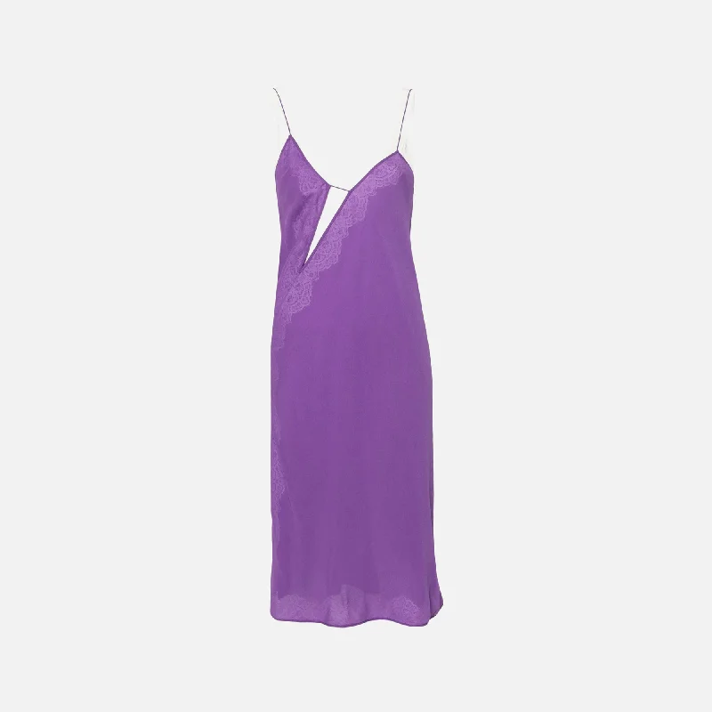 Christopher Esber Encased Lace Cami Tank Dress - Grape