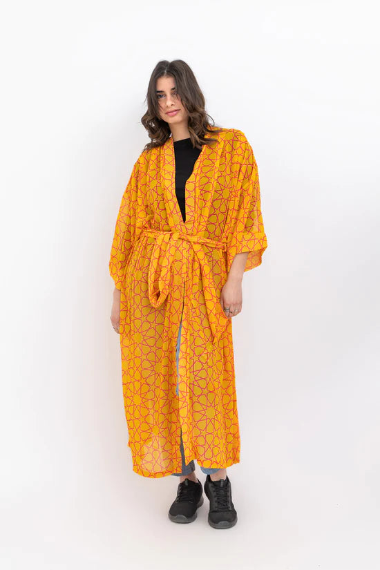 Orange Ramadan Kimono - Dragonfly