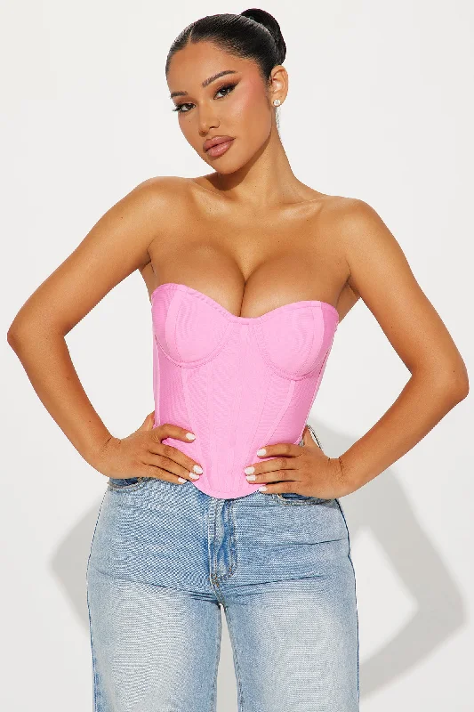 Amara Bandage Corset Top - Pink