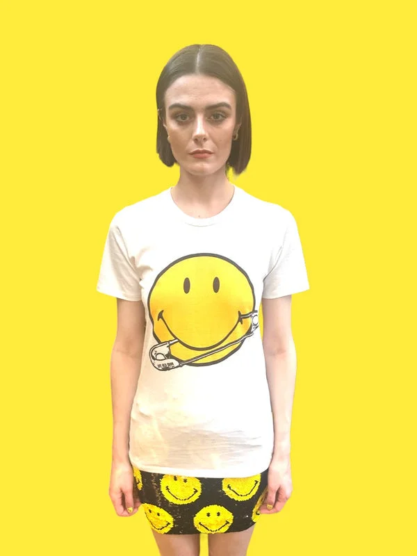 Any Old Iron X Smiley® Pierced White T-Shirt