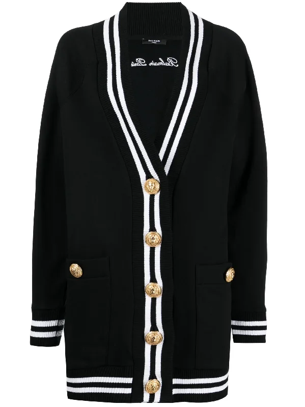 Balmain Signature Jersey Cardigan