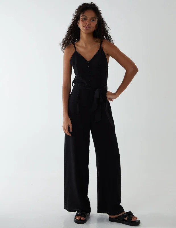 black-button-front-strappy-jumpsuit