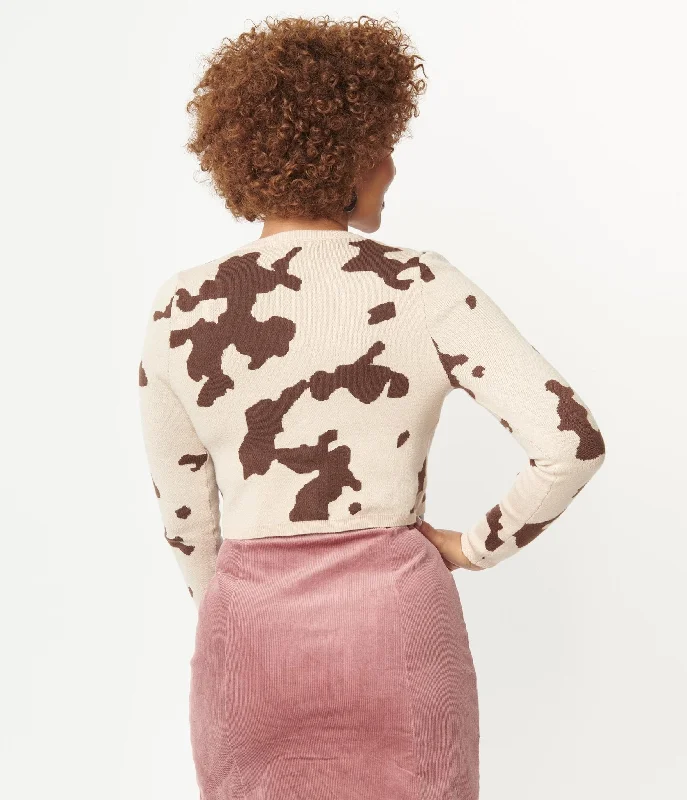 brown-cow-print-crop-cardigan