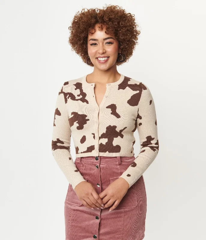 brown-cow-print-crop-cardigan