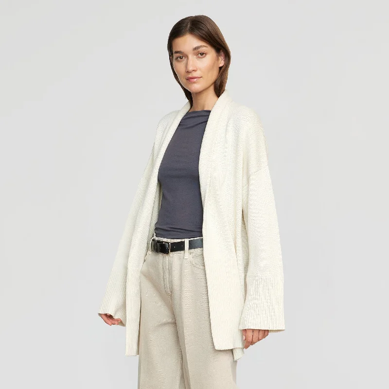 Carla Organic Cotton Split-Back Cardigan