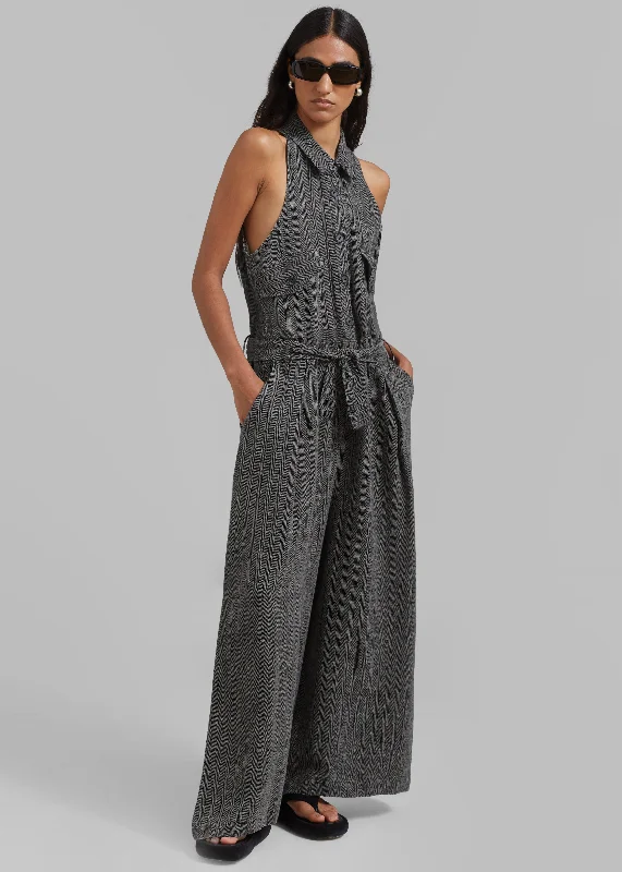 clayton-halter-jumpsuit-black-melange