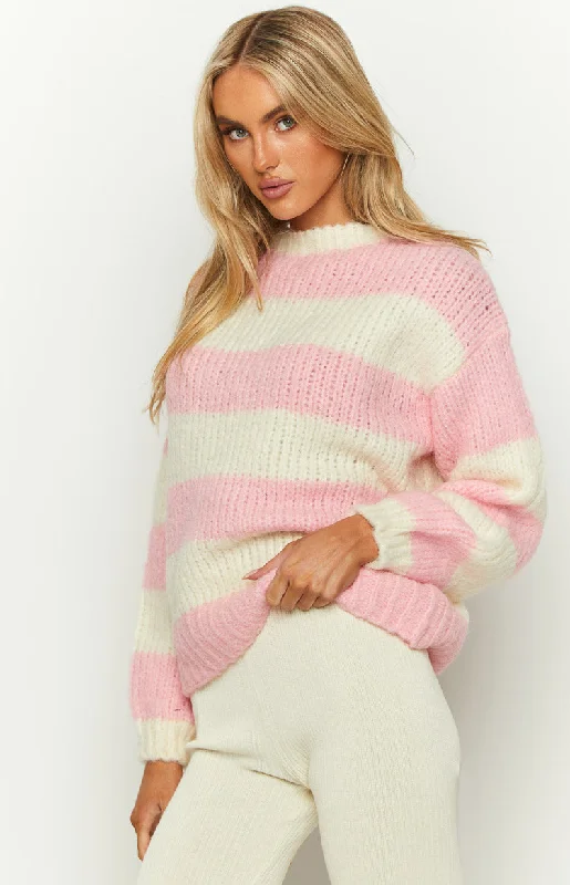 cotton-candy-pink-stripe-knit-jumper