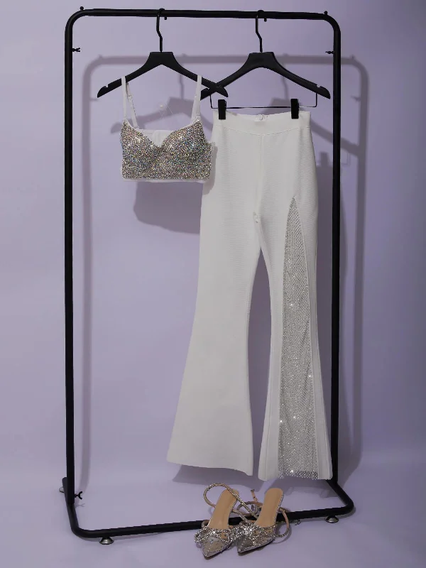 della-mesh-diamond-bandage-pants-in-white