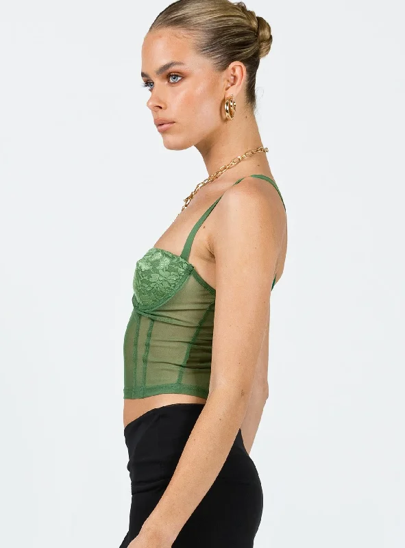 foresta-bustier-top-green