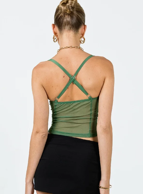 foresta-bustier-top-green