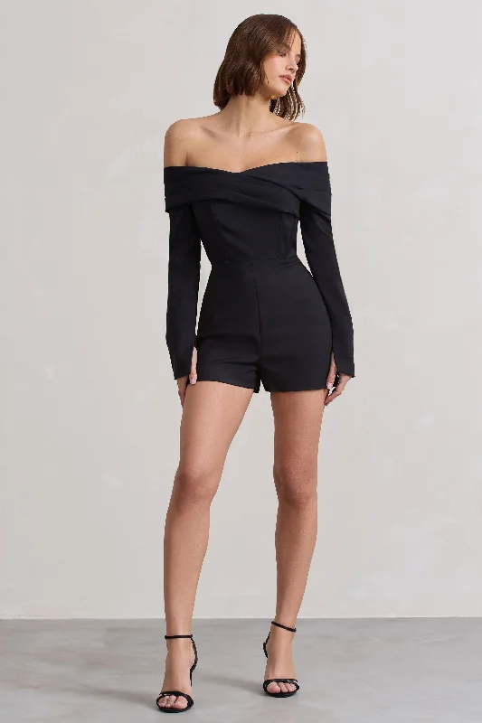 front-row-black-long-sleeved-bardot-corset-playsuit-cl128712002