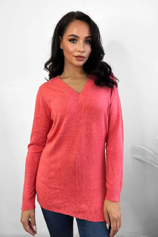 front-seam-v-neck-soft-knit-pullover