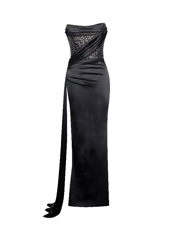 holly-black-crystallized-corset-high-slit-satin-gown