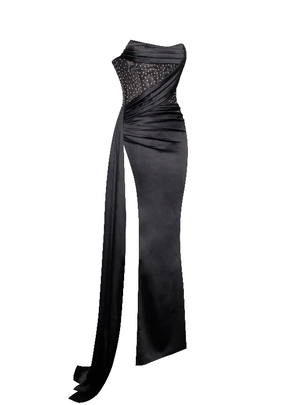 holly-black-crystallized-corset-high-slit-satin-gown