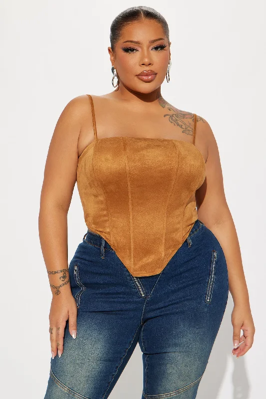 howdy-faux-suede-corset-top-camel