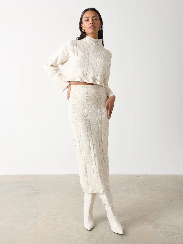 hunter-cable-knit-midaxi-skirt-cream