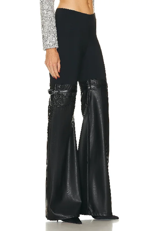 hybrid-flare-faux-leather-trouser