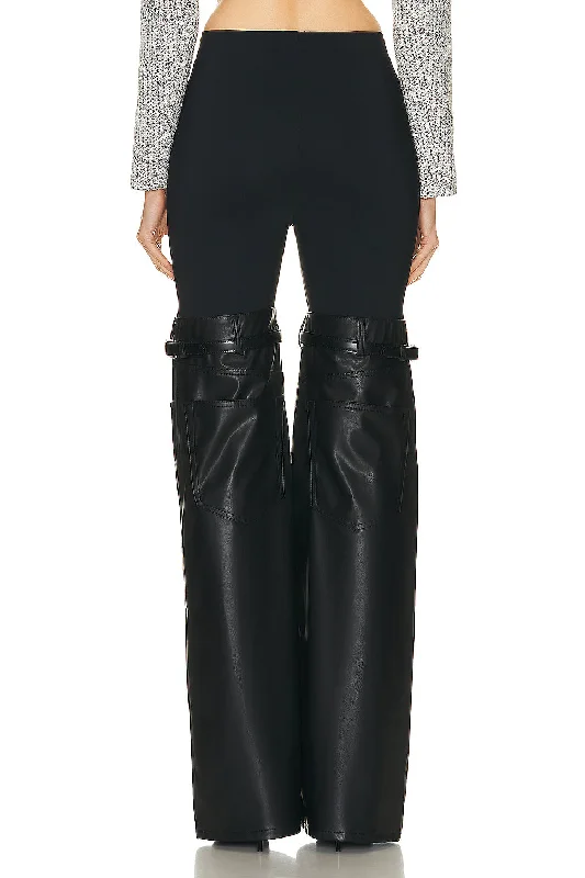 hybrid-flare-faux-leather-trouser