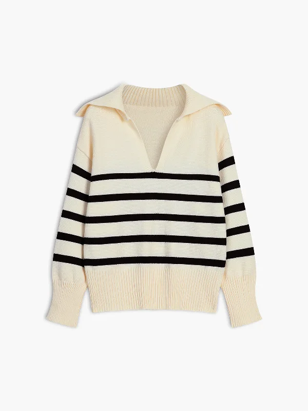 In Heaven Stripe Collared Sweater