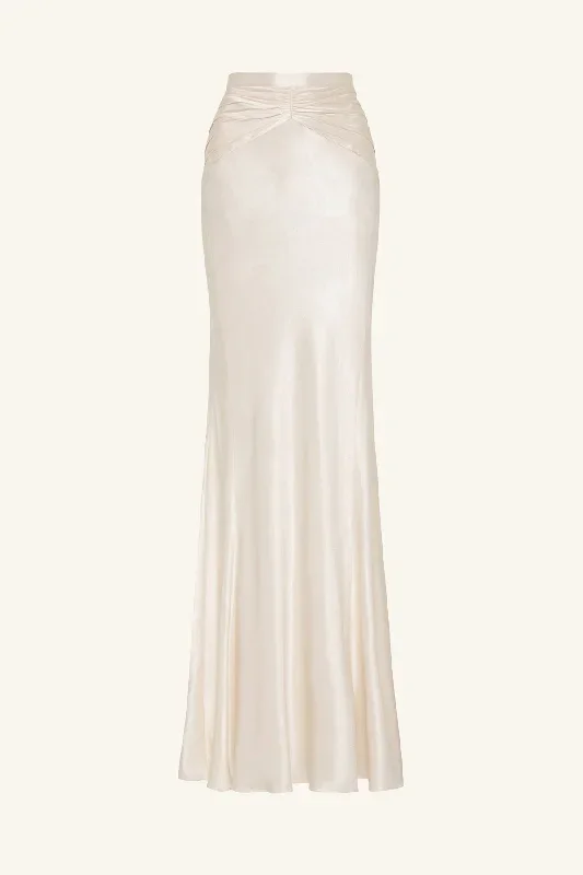 la-lune-ruched-maxi-skirt-cream