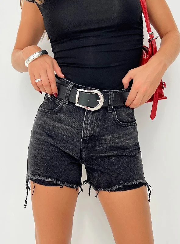 Laurena Denim Shorts Black