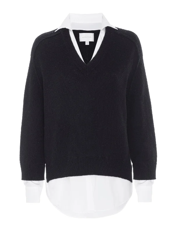 looker-vneck-layered-sweater-black-white