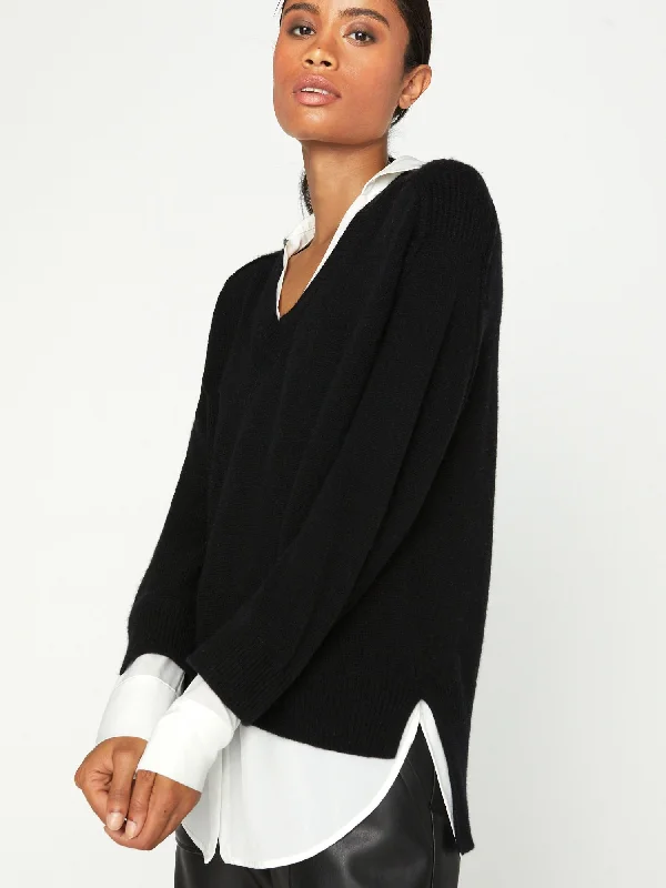 looker-vneck-layered-sweater-black-white