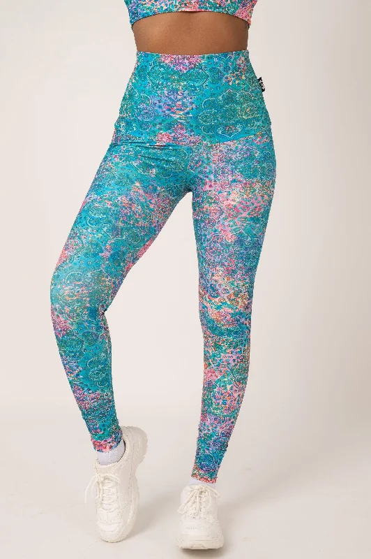 Mandala Rainbow Performance - Extra High Waisted Leggings