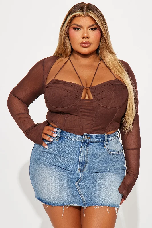 melanie-mesh-corset-top-brown