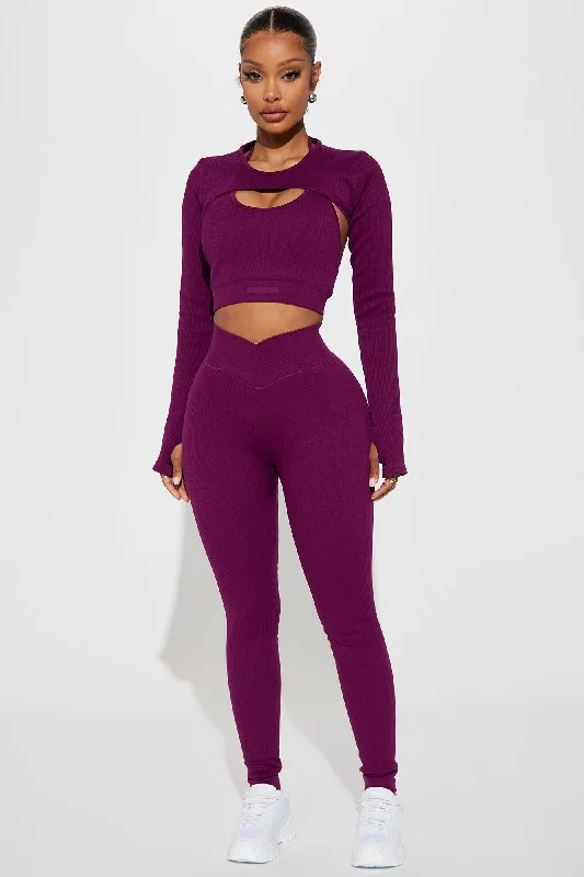 Namaste Seamless Active Leggings - Plum