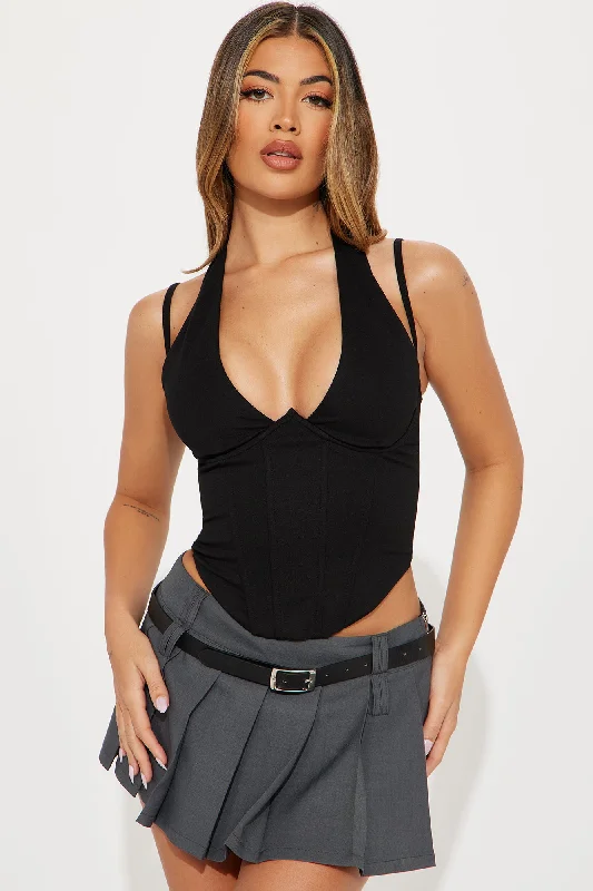 No Rival Halter Top - Black