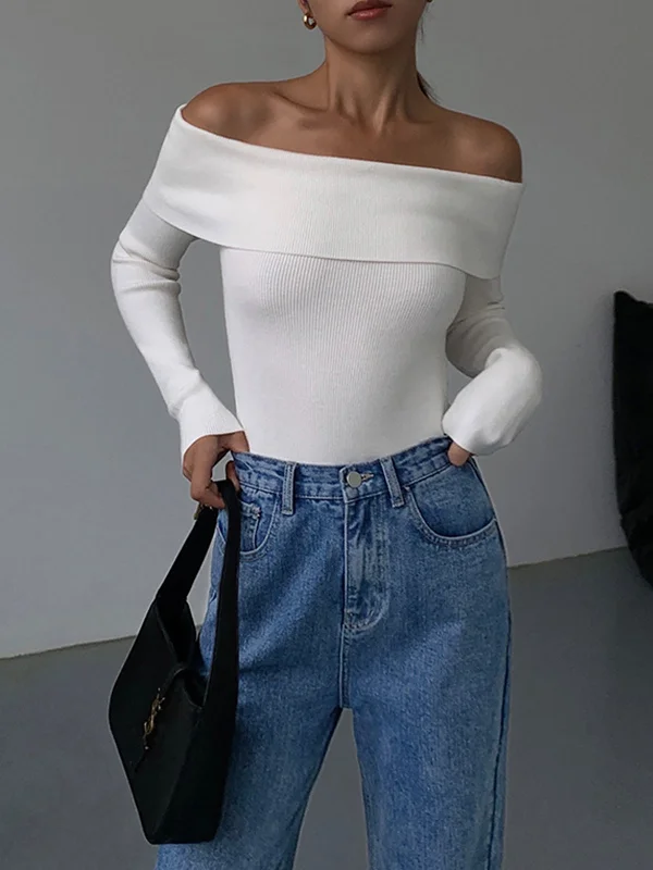 off-shoulder-overfold-long-sleeve-knit-top