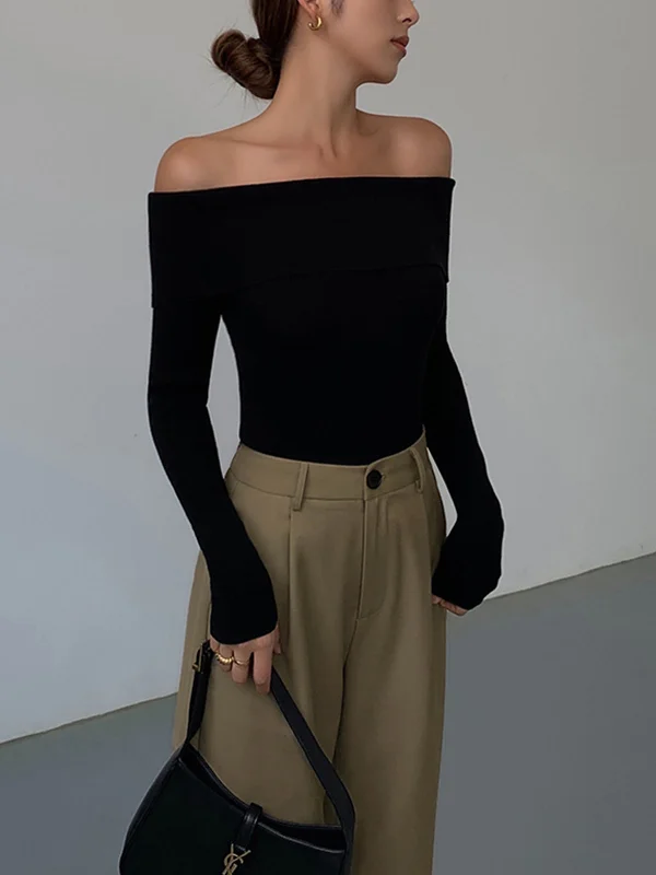 off-shoulder-overfold-long-sleeve-knit-top