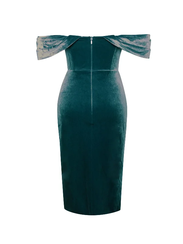 omaria-teal-velvet-off-shoulder-corset-dress