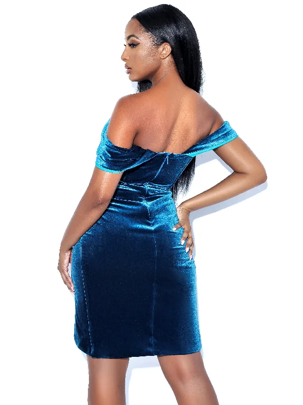 omaria-teal-velvet-off-shoulder-corset-dress